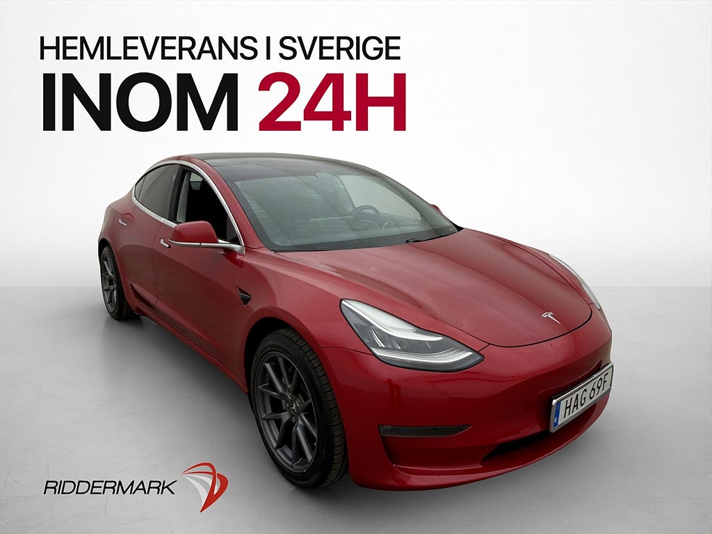 Tesla Model 3 Long Range AWD Panorama Svensksåld Skinn