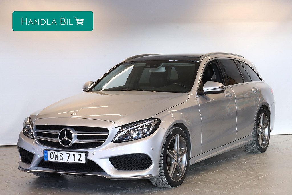 Mercedes-Benz C 220 d AMG MoK Pano Drag Navi B-kam SoV 170hk