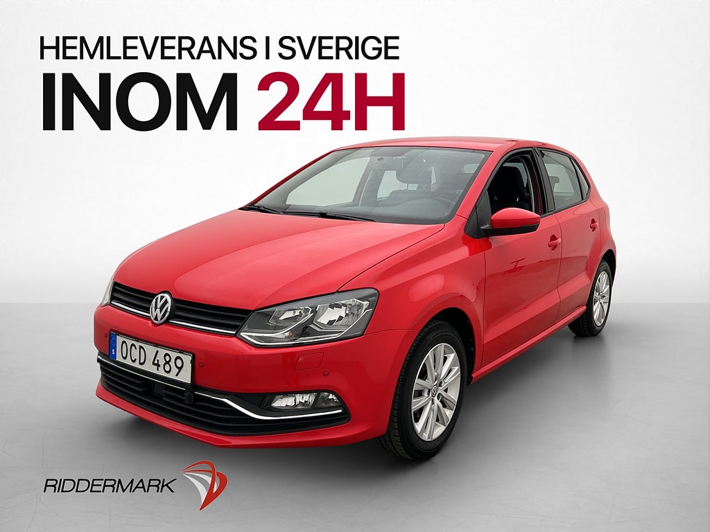 Volkswagen Polo 1.2 TSI 90hk M/K-Värmare Sensorer Låg-Skatt