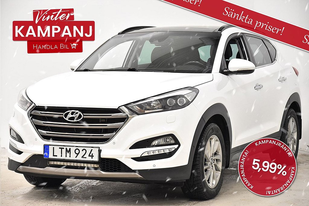 Hyundai Tucson 2.0 4WD Premium D-Värm Pano Drag SoV 185hk