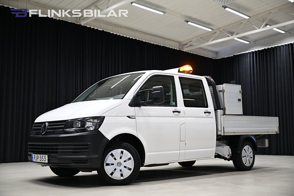 Volkswagen Transporter TDI 150HK Dubbelhytt|Flak|Drag|Värmare|EnÄgare|Leasbar
