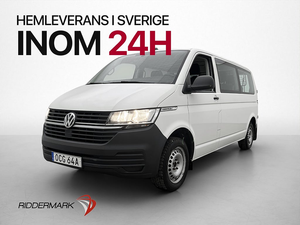 Volkswagen Caravelle Värmare Dragkrok B-Kamera CARPLAY Moms