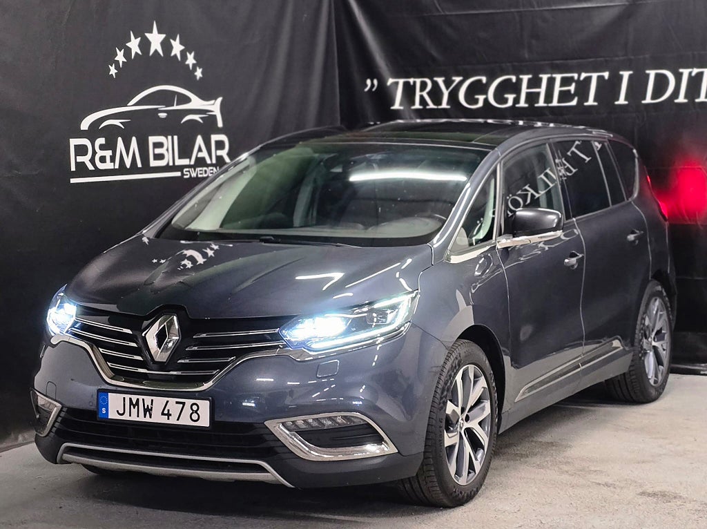 Renault Espace 7-sits, 1 ägare, Bose, Kamera, CarPlay, Ny Serv/Bes!!!