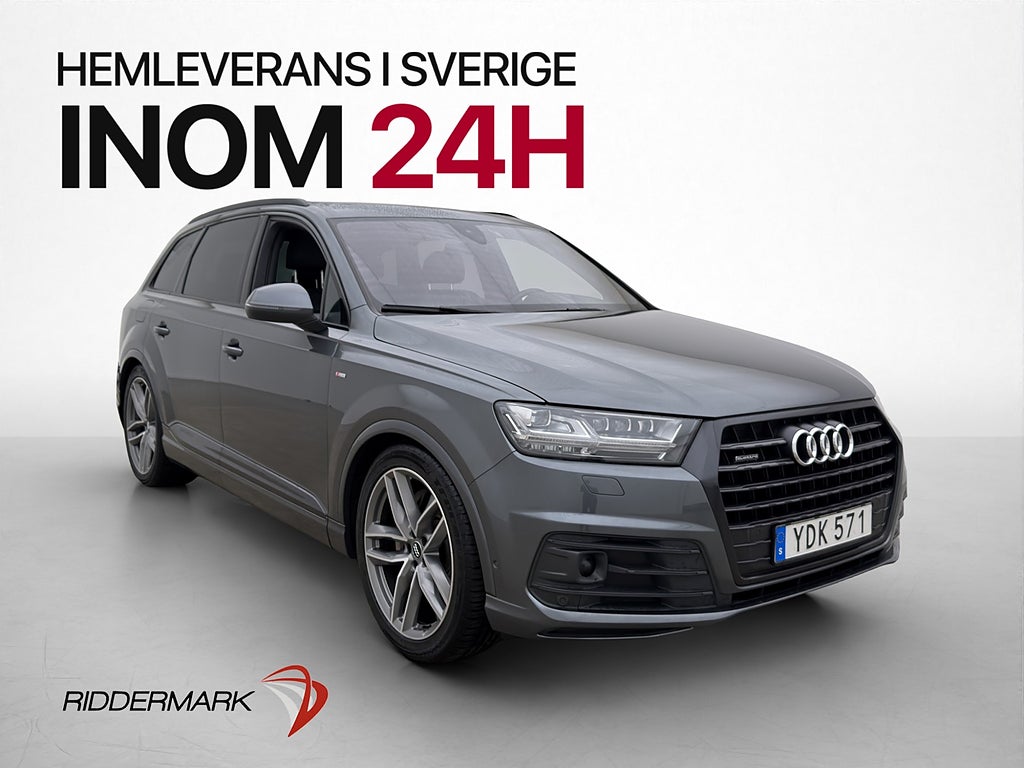 Audi Q7 V6 272hk Q S-Line 7-Sits Pano BOSE HUD Drag Cockpit