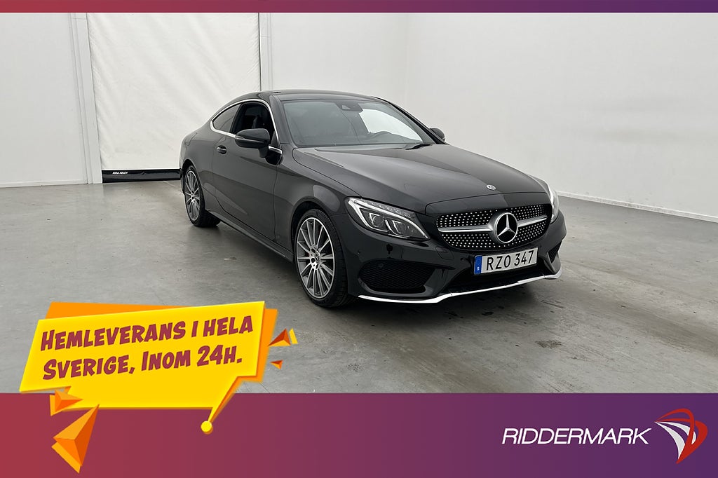 Mercedes-Benz C 180 Coupé 156hk AMG Line Kamera Burmester