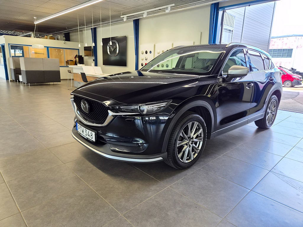 Mazda CX-5 2.5 194 hk, Optimum, Off-white skinn, Parkeringsvärmare