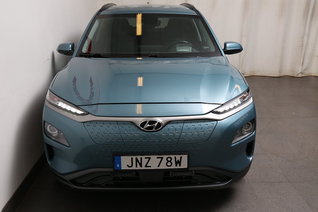Hyundai Kona Electric 64 kWh Premium 204hk Skinn Navi 1ägare 2020