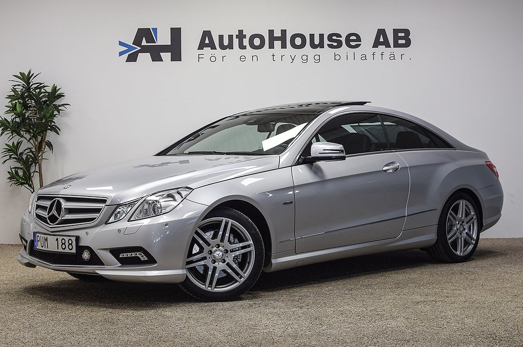 Mercedes-Benz E 250 Coupé AMG Sport Panorama Skinn Lågmilare Svensksåld