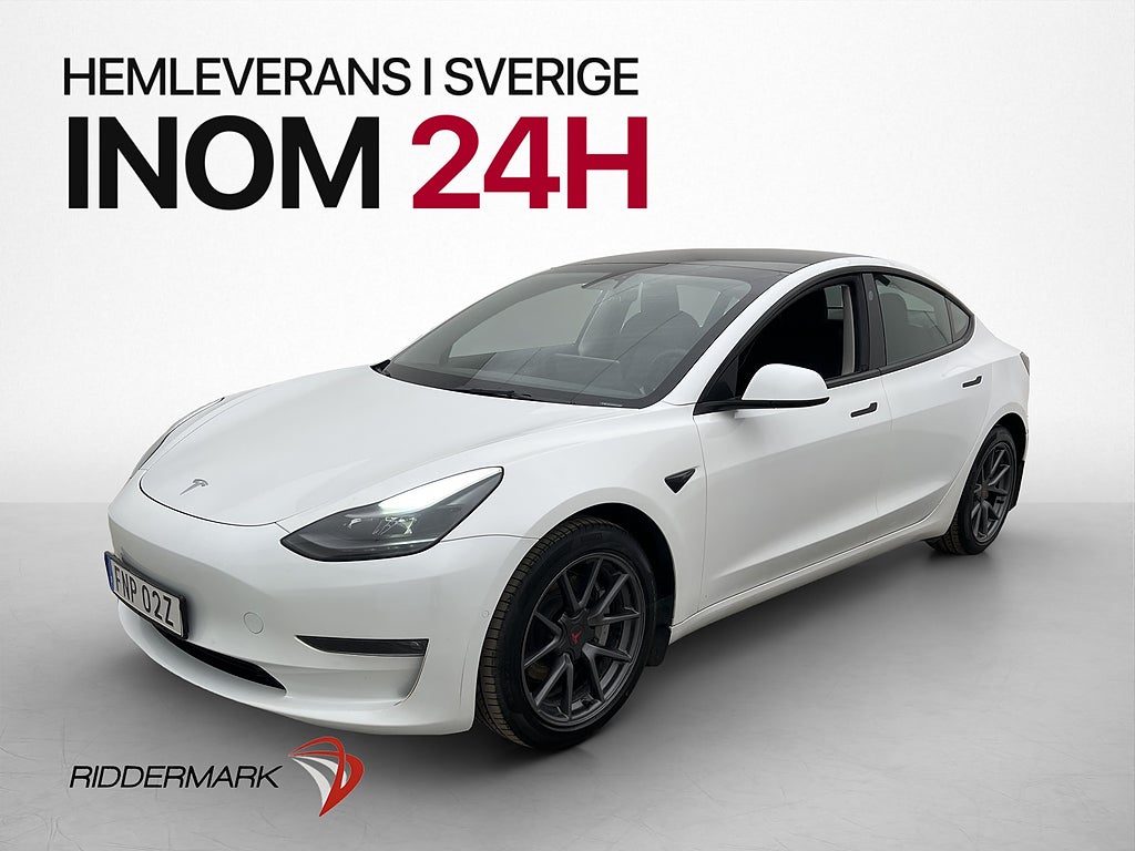 Tesla Model 3 Long Range AWD AP Dragkrok Rattvärme Sv.Såld
