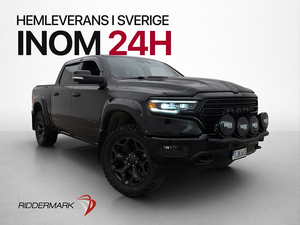 Dodge RAM 1500 Limited Night V8 4x4 Luft H/K Släde Pano Moms
