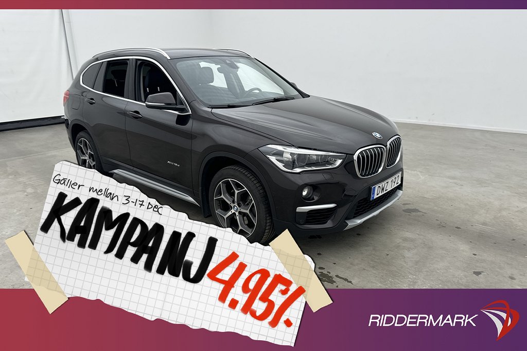 BMW X1 xDrive18d 150hk Xline Dragkrok 4,95% Ränta