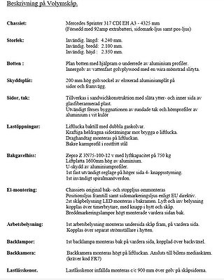 Transportbil - Skåp Mercedes-Benz Sprinter 2 av 16