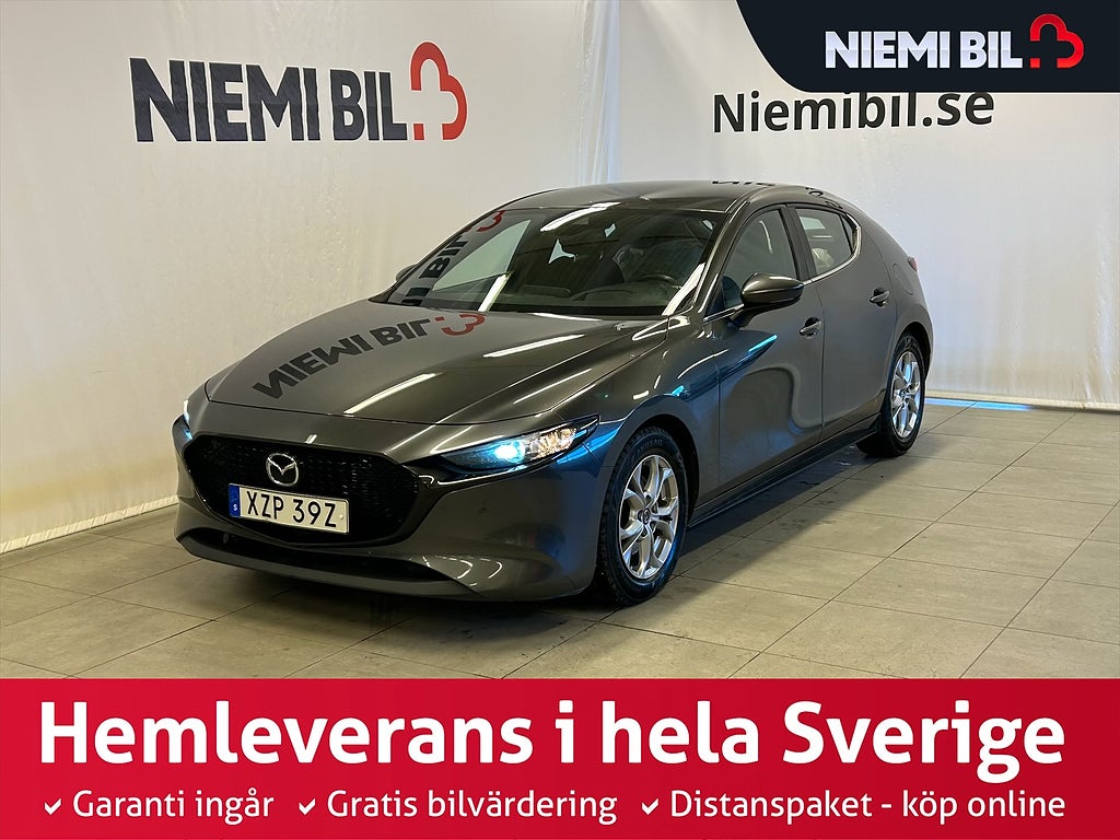 Mazda 3 Hatchback 2.0 M Hybrid S&V-däck/Navi/Kamera/M-värm
