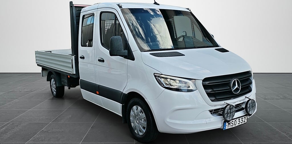 Mercedes-Benz Sprinter 316 CDI Flak Crew Cab 6-sits Dieselvärmare Drag Lång