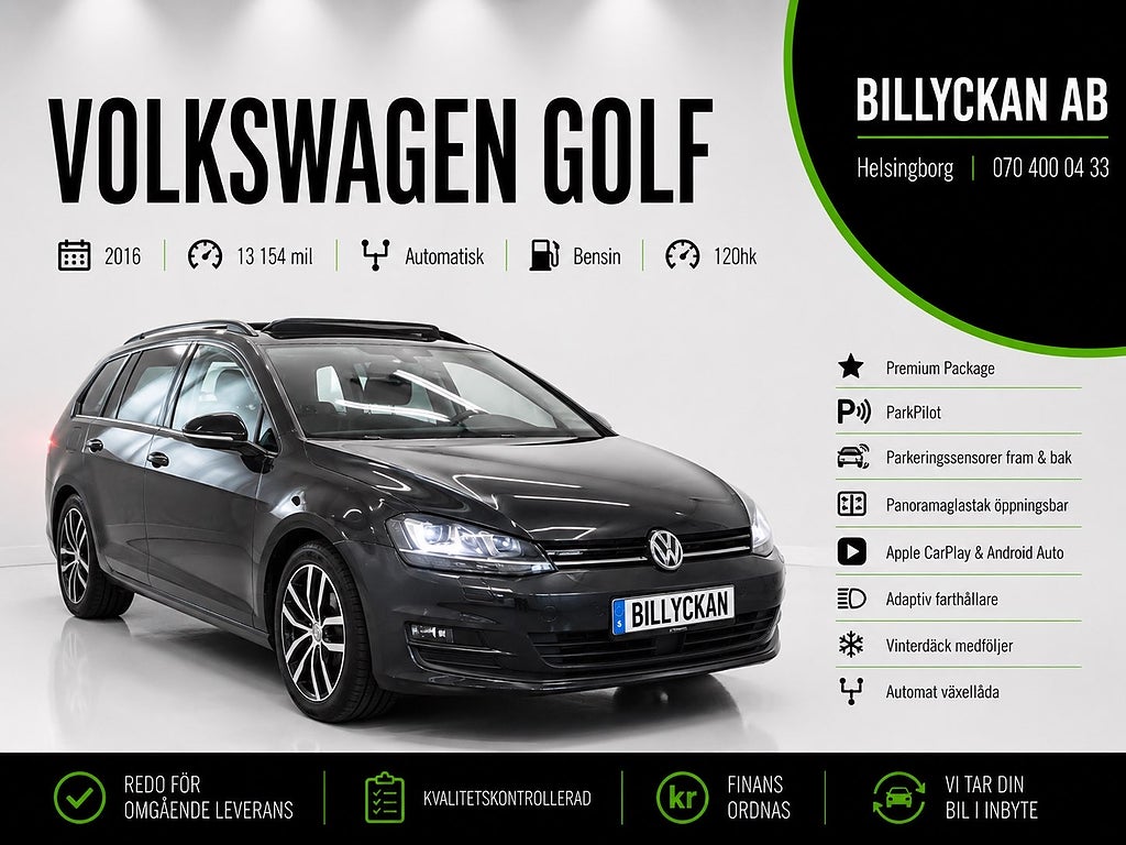 Volkswagen Golf Sportscombi 1.2 TSI 1-Ägare|Pano|S&V-däck|CarPlay|120hk