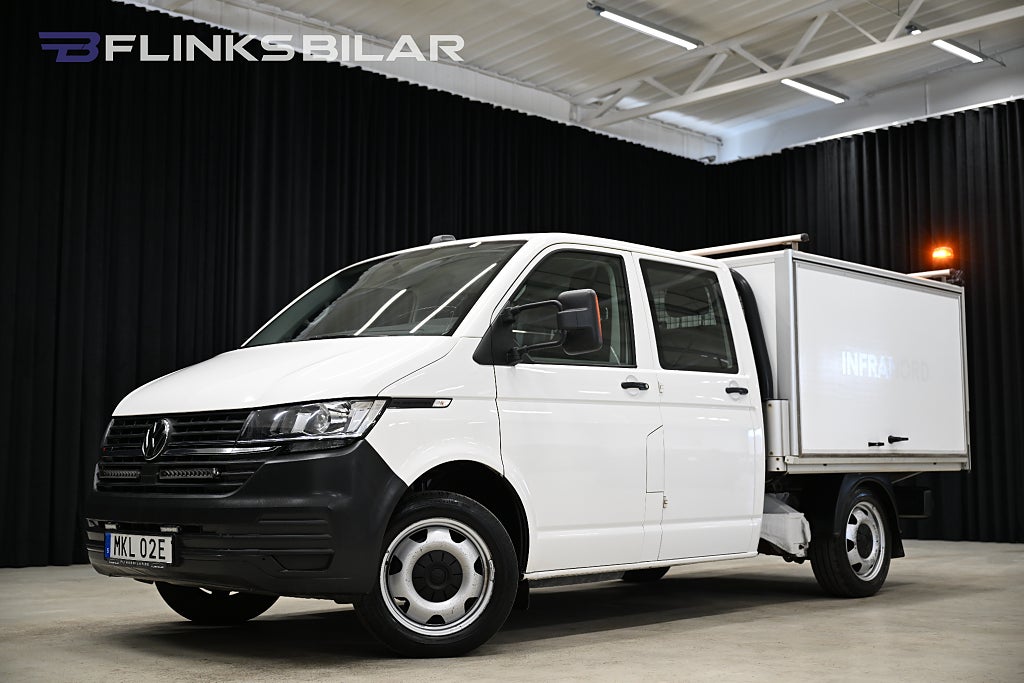 Volkswagen Transporter 4Motion 150HK Kåpa|V-Inredd|Drag|Värmare|EnÄgare|Moms