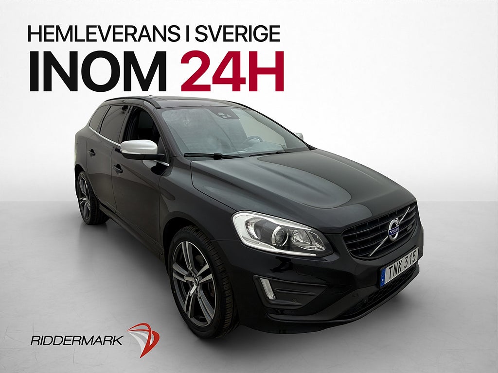 Volvo XC60 D4 AWD 215hk R Design Pano Värmare Skinn Keyless