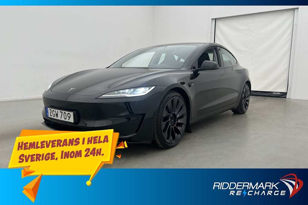 Tesla Model 3 Performance Autopilot Rattvärme Sv.Såld