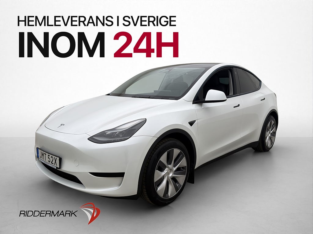 Tesla Model Y Standard Range Pano Skinn Dragkrok 1Ägare Moms