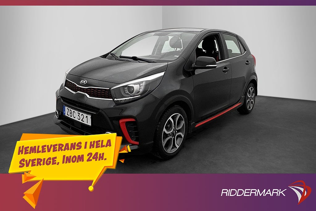 Kia Picanto 1.0 100hk GT-Lina Värmare Kamera Skinn Rattvärme