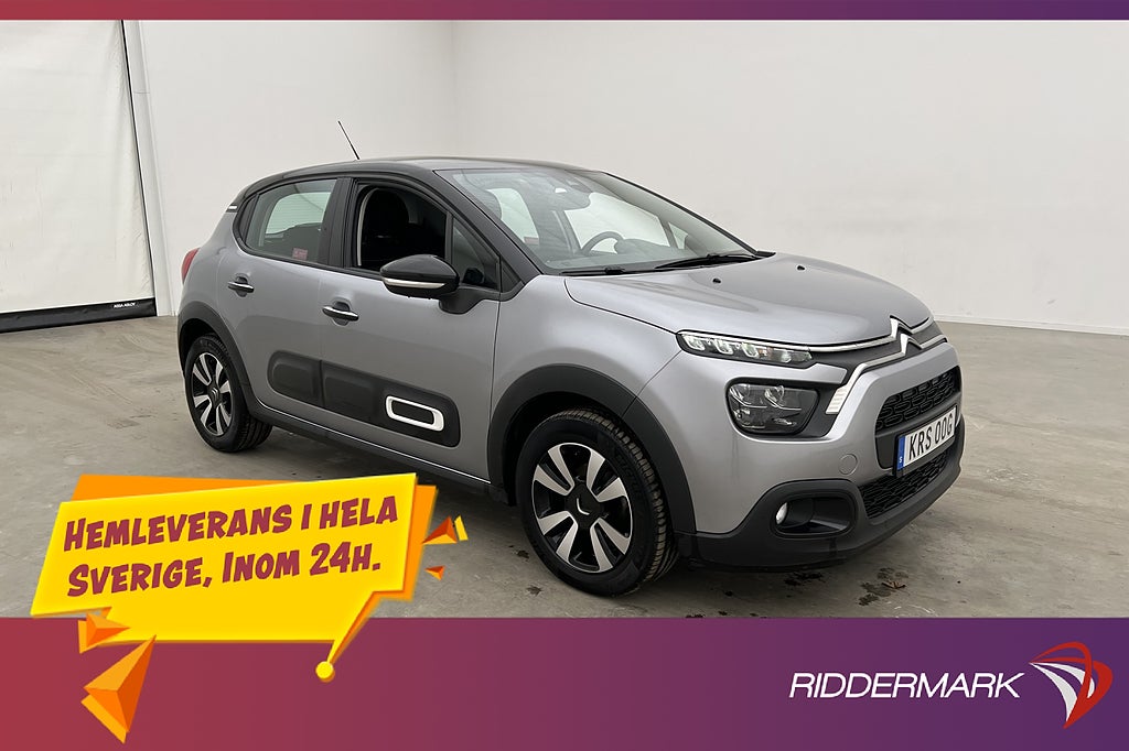 Citroën C3 1.2 PureTech 110hk Keyless CarPlay Sensorer LED
