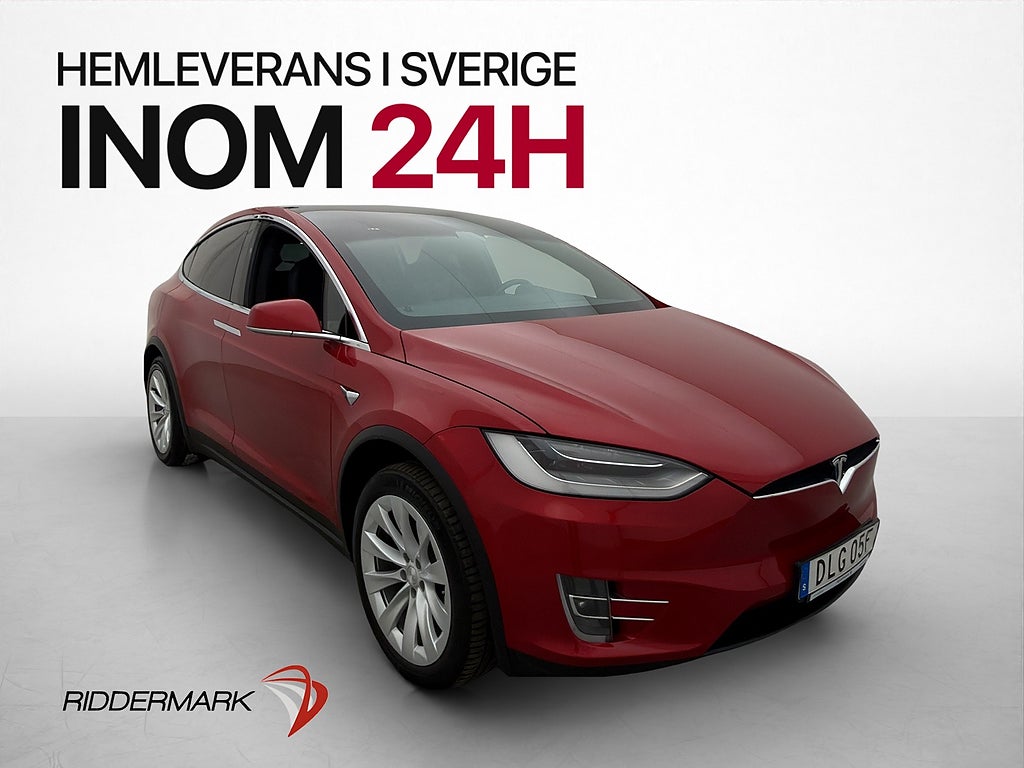 Tesla Model X Long Range AWD Panorama Skinn Kamera Navi