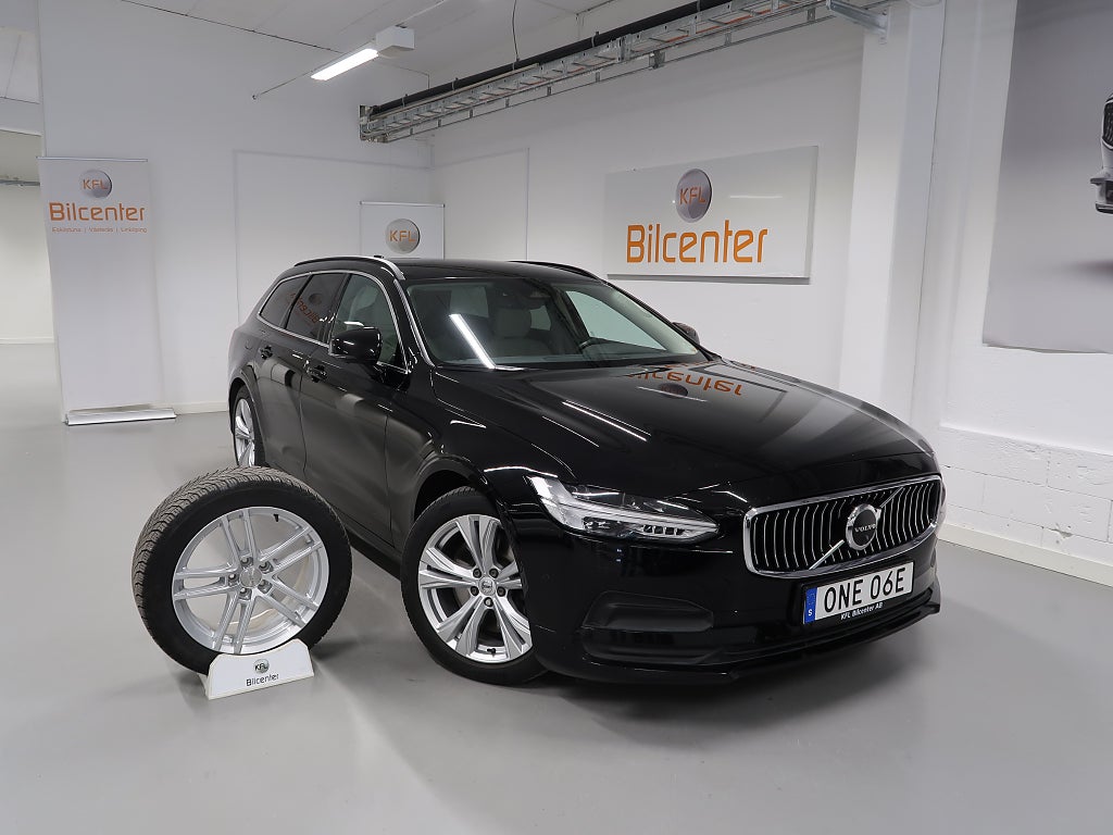 Volvo V90 B4 V-Däck ingår 360°-Skinn-Elstol-Navi-BLIS-Värmare-VoC