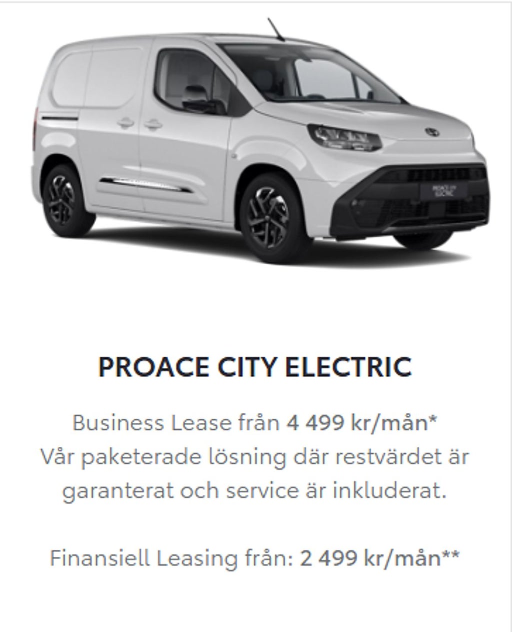 Toyota ProAce City Electric Business Lease fr. 4499 :-