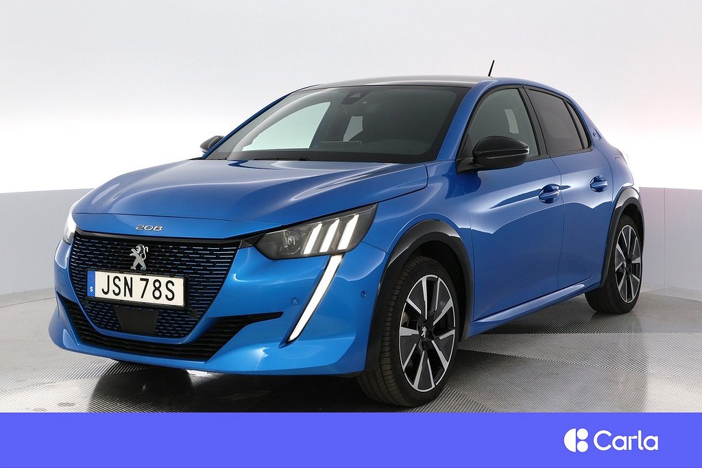 Peugeot E-208 GT Pack Adap.Fart Navi Värmepump Kamera V-Hjul