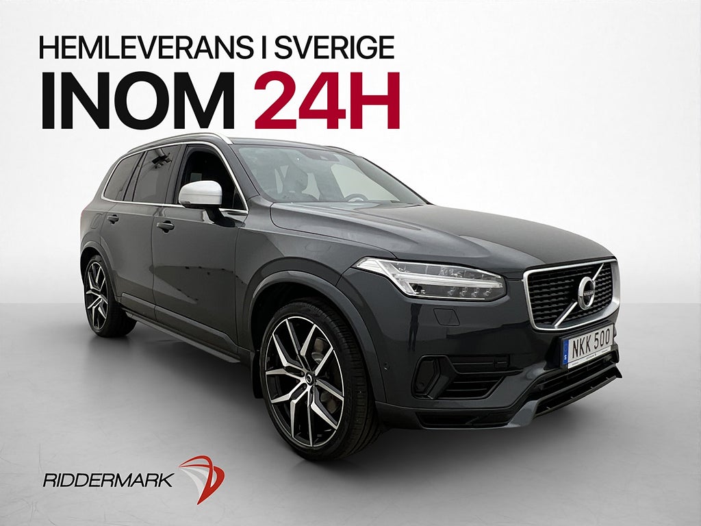 Volvo XC90 T8 AWD R-Design 7Sits B&W HUD Luft Pano 360° Drag