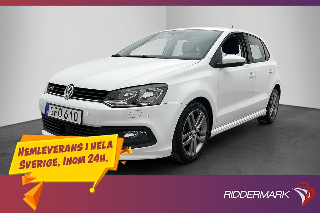 Volkswagen Polo TSI 90hk R-Line Sensorer Farthåll Bluetooth