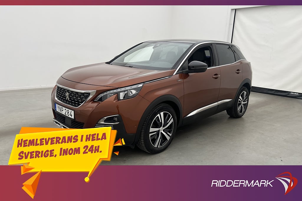 Peugeot 3008 1.6 GT-Line 120hk CarPlay Sensorer Halvskinn