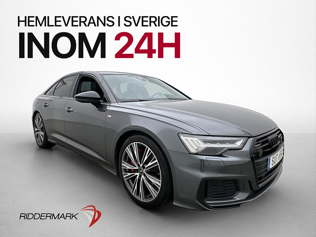 Audi A6 55 TFSI e Q 367hk S Line Pano Kamera Läder B&O
