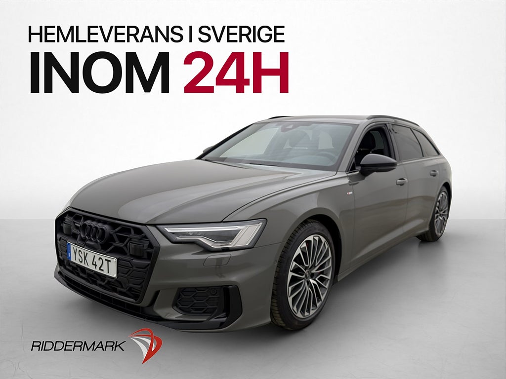 Audi A6 Avant 55 TFSI e Q 367hk S-Line Drag Kamera Halvskinn