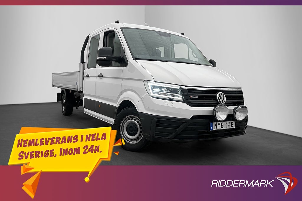 Volkswagen crafter Dubbelhytt FLAK 4M Värm Drag CARPLAY MOMS