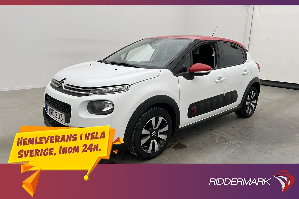 Citroën C3 1.2 82hk Feel P-Sensorer Farthållare CarPlay