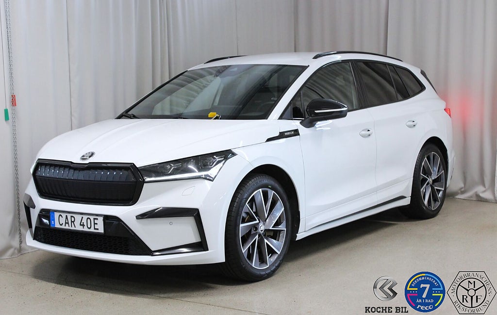 Skoda Enyaq iV 80x 265HK, Sportline, Drag, S&V-hjul, Kamera, Värmepump