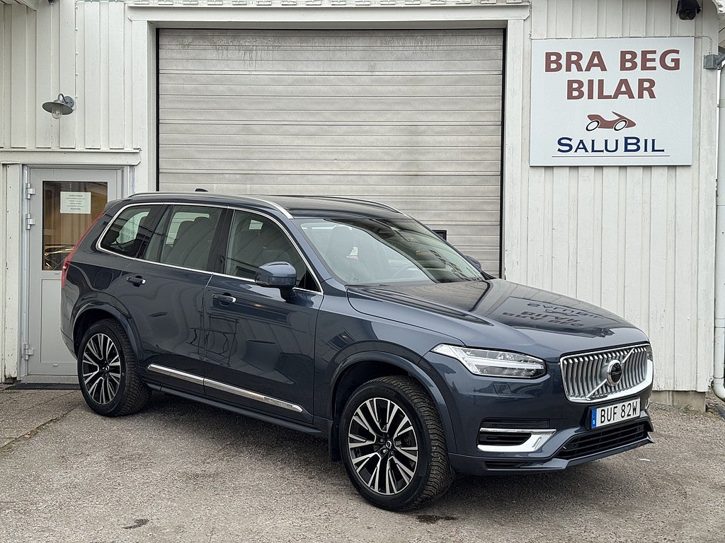 Volvo XC90 7-sits Recharge T8 AWD Skinn H/K Plus Bright Moms