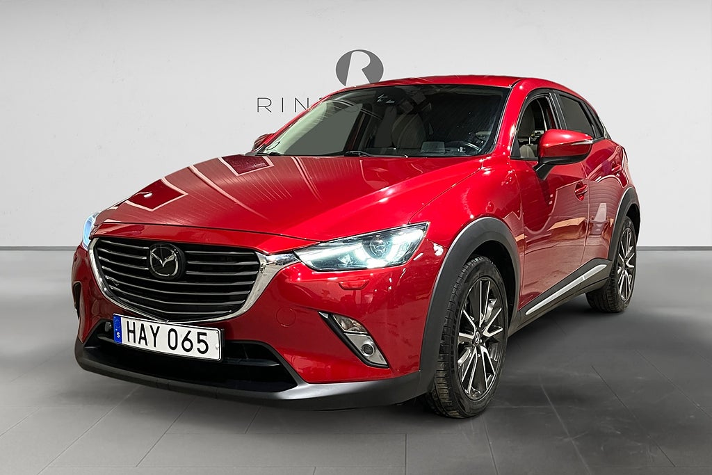 Mazda CX-3 2.0 150 HK AUT OPTIMUM AWD DRAG M&K BOSE HUD PDC 18"