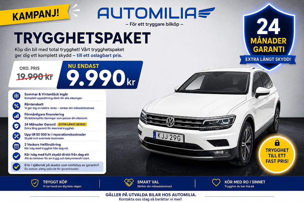 Volkswagen Tiguan 2.0 TDI 4Motion KAMPANJ - 24 MÅN GARANTI - RÄNTERABATT