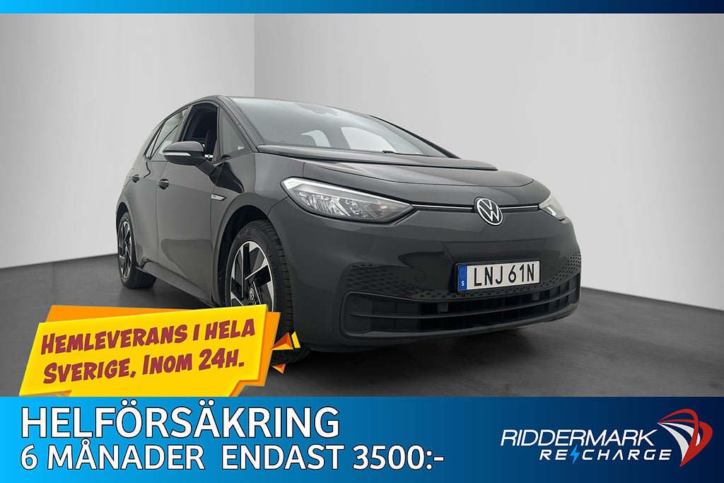 Volkswagen ID.3 Pro Performance 204hk Life Värmare CarPlay