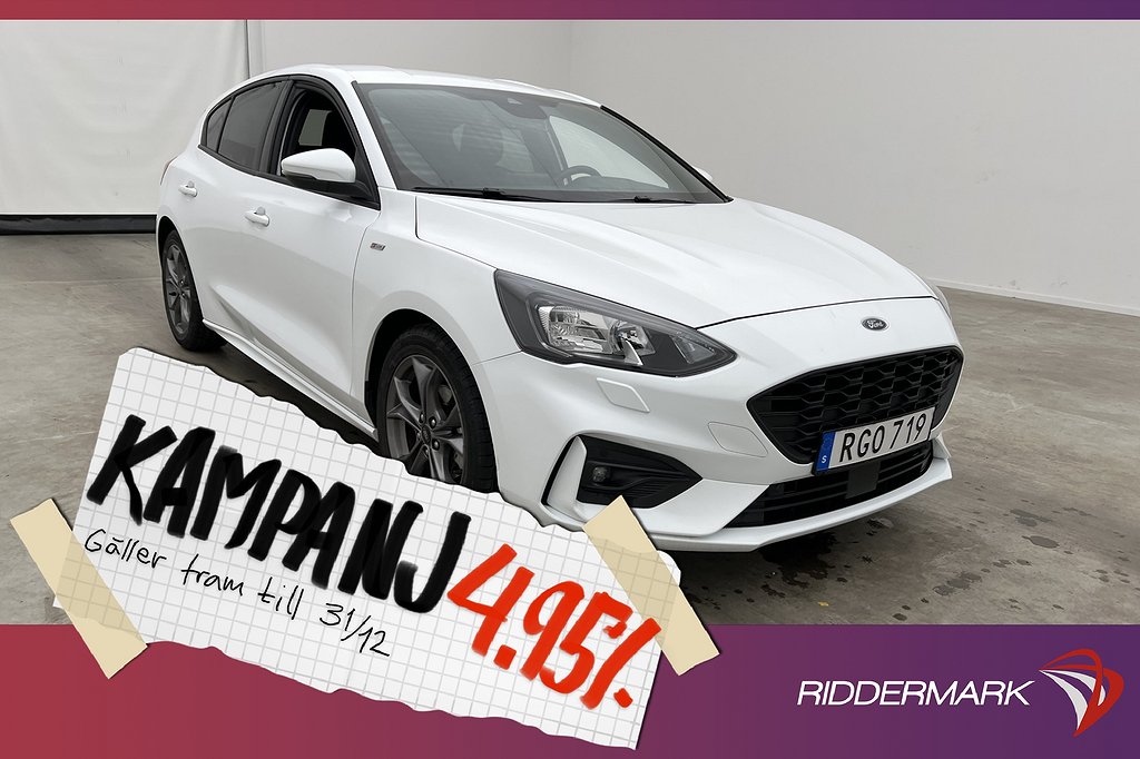 Ford Focus 1.0 EcoBoost 125hk ST-Line Kamera Ra 4,95% Ränta