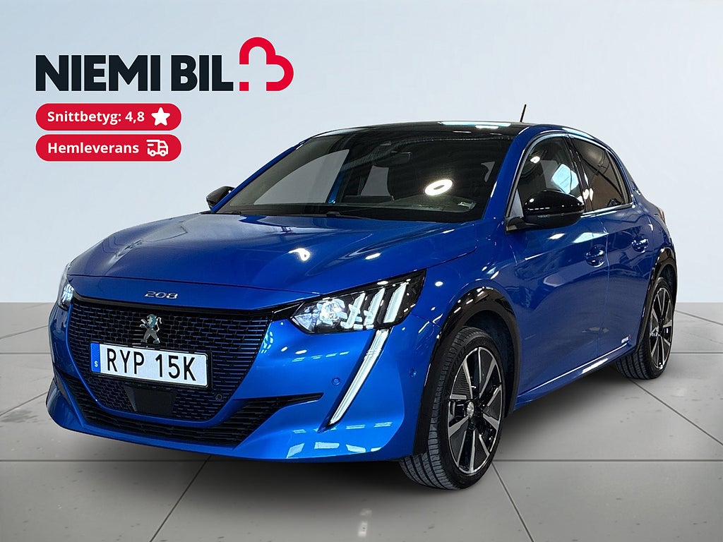 Peugeot E-208 GT 3D-Cockpit Kamera Farthållare Navi Lågmilad MOMS S&V