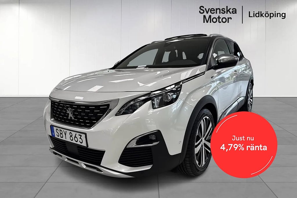 Peugeot 3008 GT Line, Panorama, Drag, SoV-hjul, 4,79% Kampanj rä...