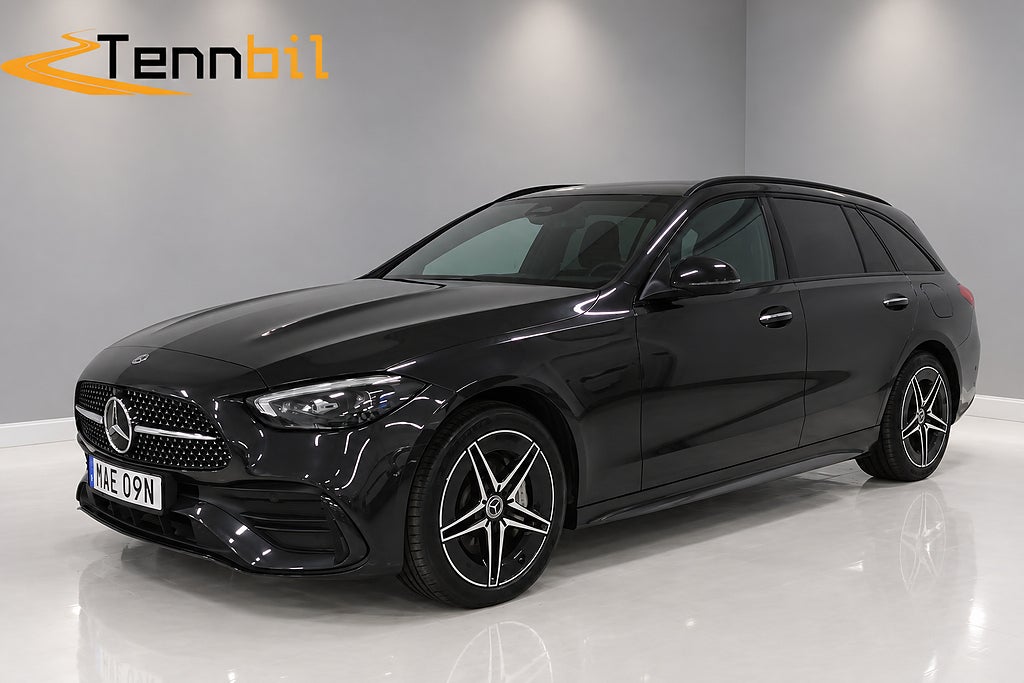 Mercedes-Benz C300 e T AMG Night Premium 360° Drag P-Värme Burmester Adap-F 