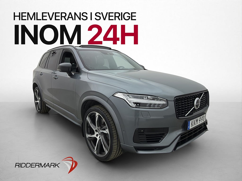 Volvo XC90 T8 AWD R-Design 7-Sits B&W Pano HUD 360° Dragkrok