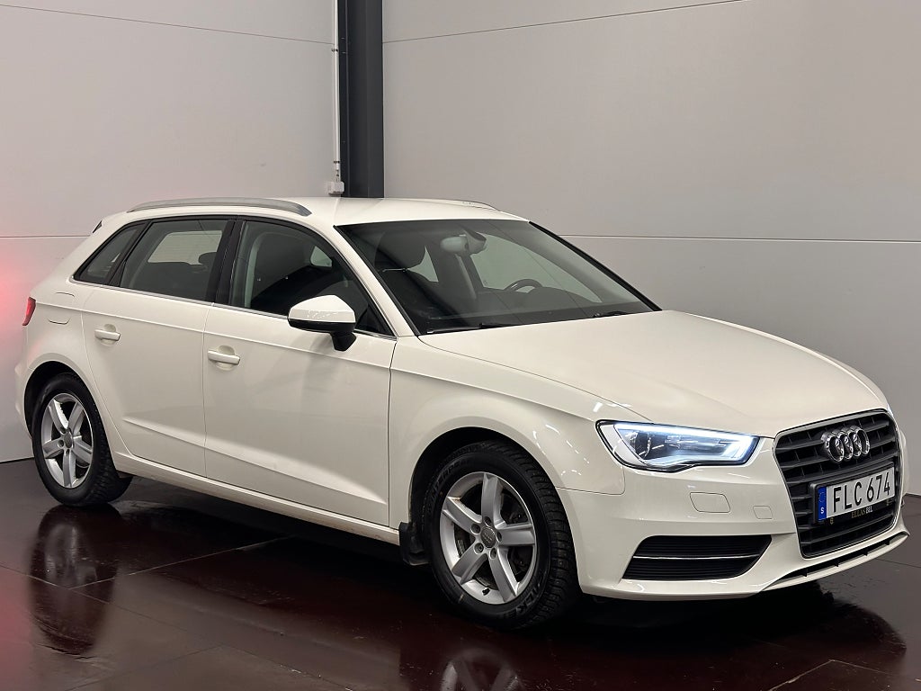 Audi A3 SPORTBACK 1.4 TFSI 125HK ATTRACTION P-SENS BT 0,51L/MIL