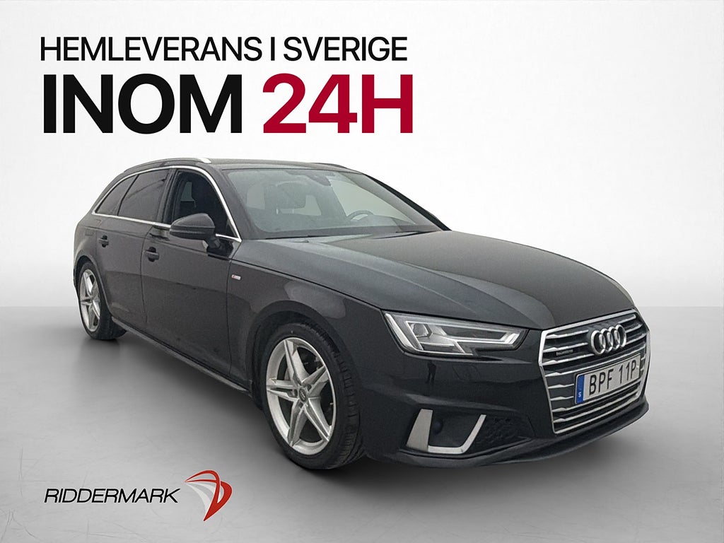 Audi A4 40 TDI Q 190hk S-Line D-Värmare Halvskinn Drag