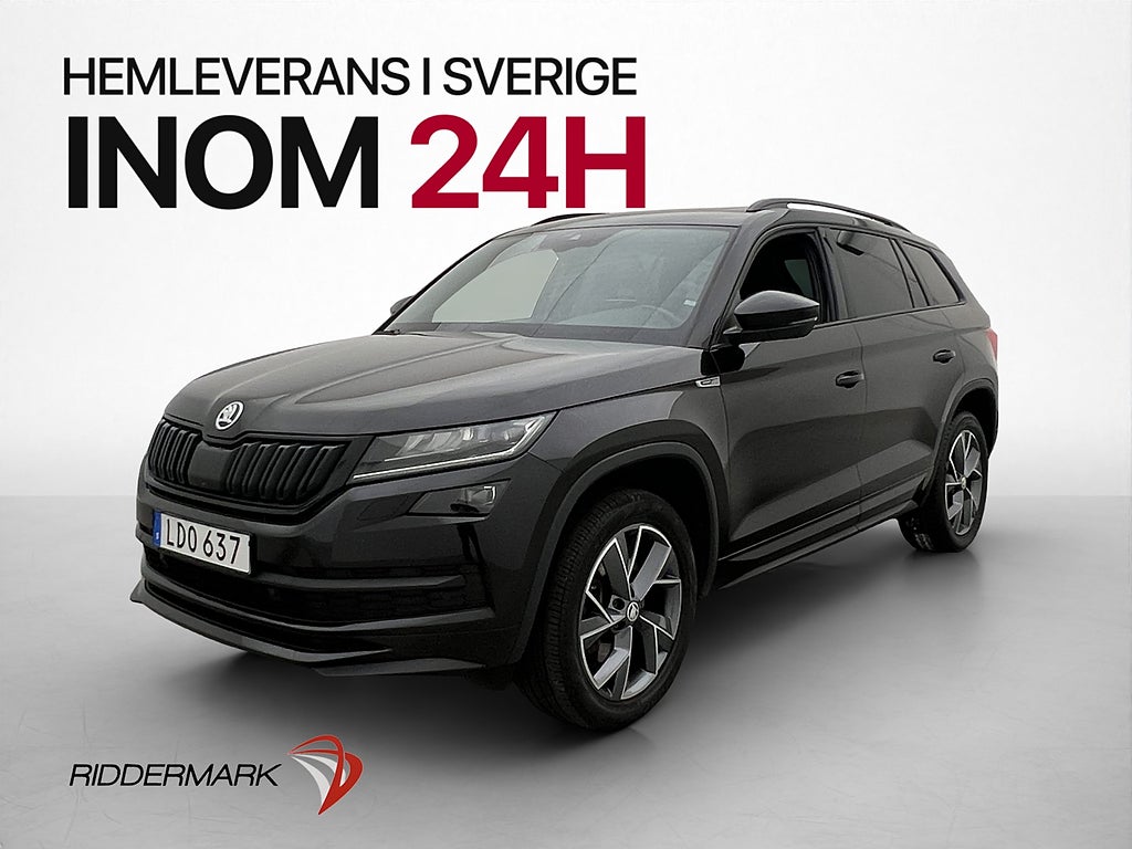 Skoda Kodiaq 2.0 TDI 4x4 Sportline Pano 7-sits Drag 360°