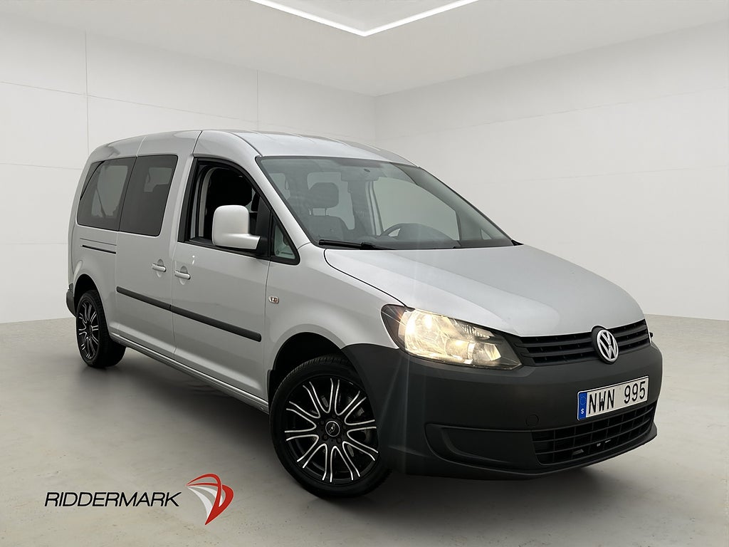 Volkswagen Caddy Maxi Life 7-Sits Värmare Dragkrok LÅGAMIL